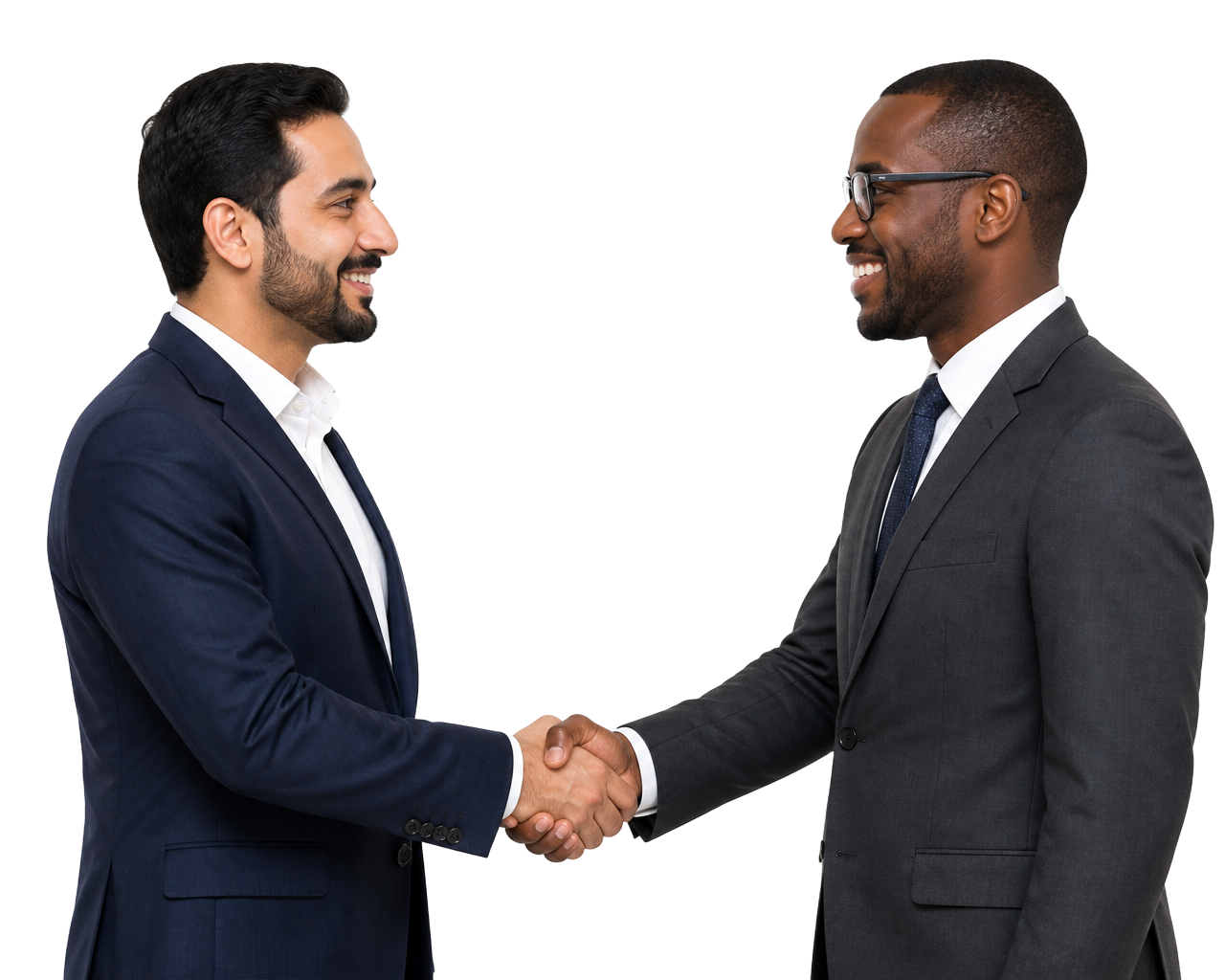 Two SMBF members shaking hands